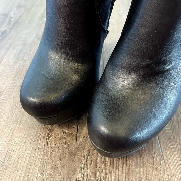 NWT Material Girl MRozie Black Over the Knee Boots - Picture 5 of 16